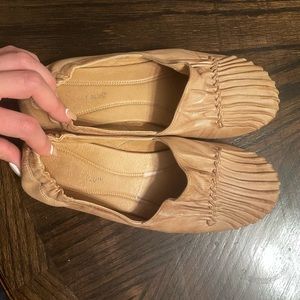 Genuine leather Chocolat blu flats